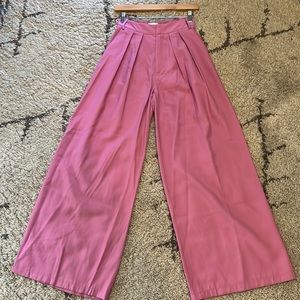 High Waisted Wide Leg Bubblegum Pink Pants from Petal & Pup